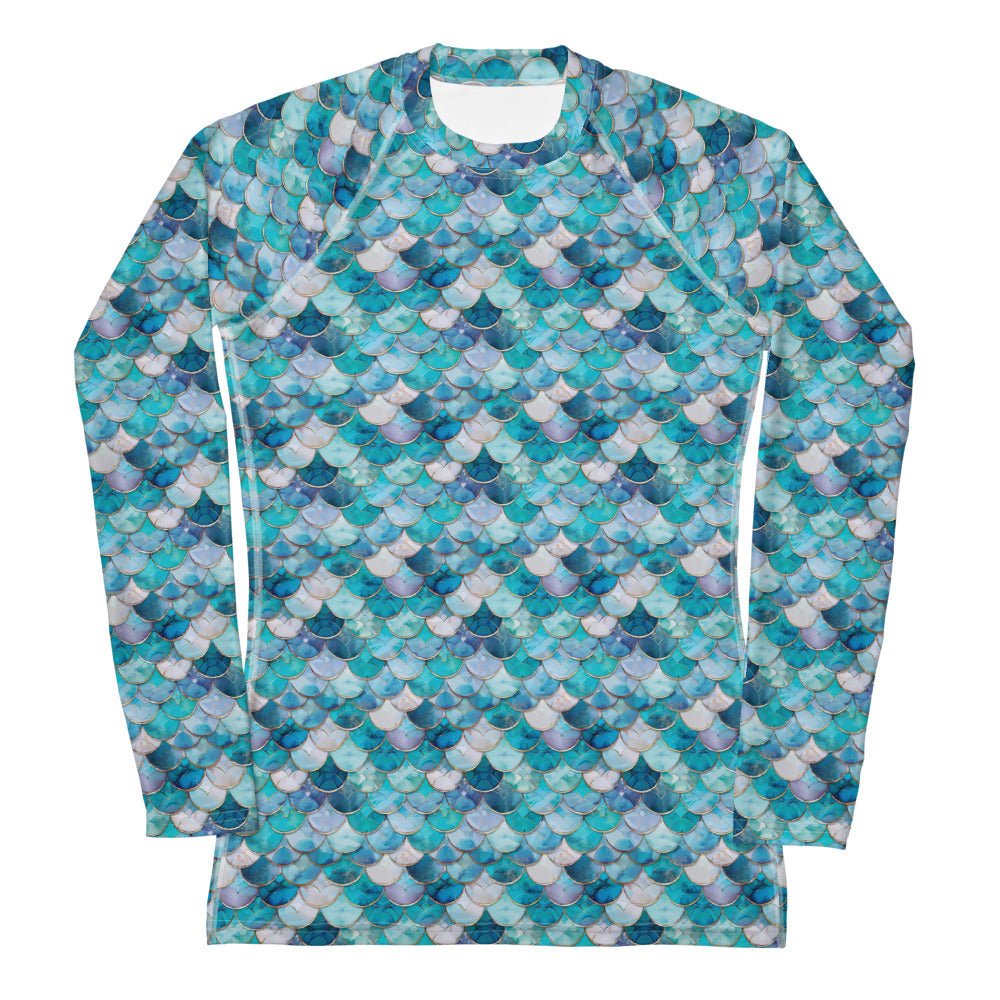 Blue Lagoon Mermaid Women's Rash Guard - Salinity Swimwear - Rash Guard - #tag1# - #tag2# - #tag3# - #tag4#