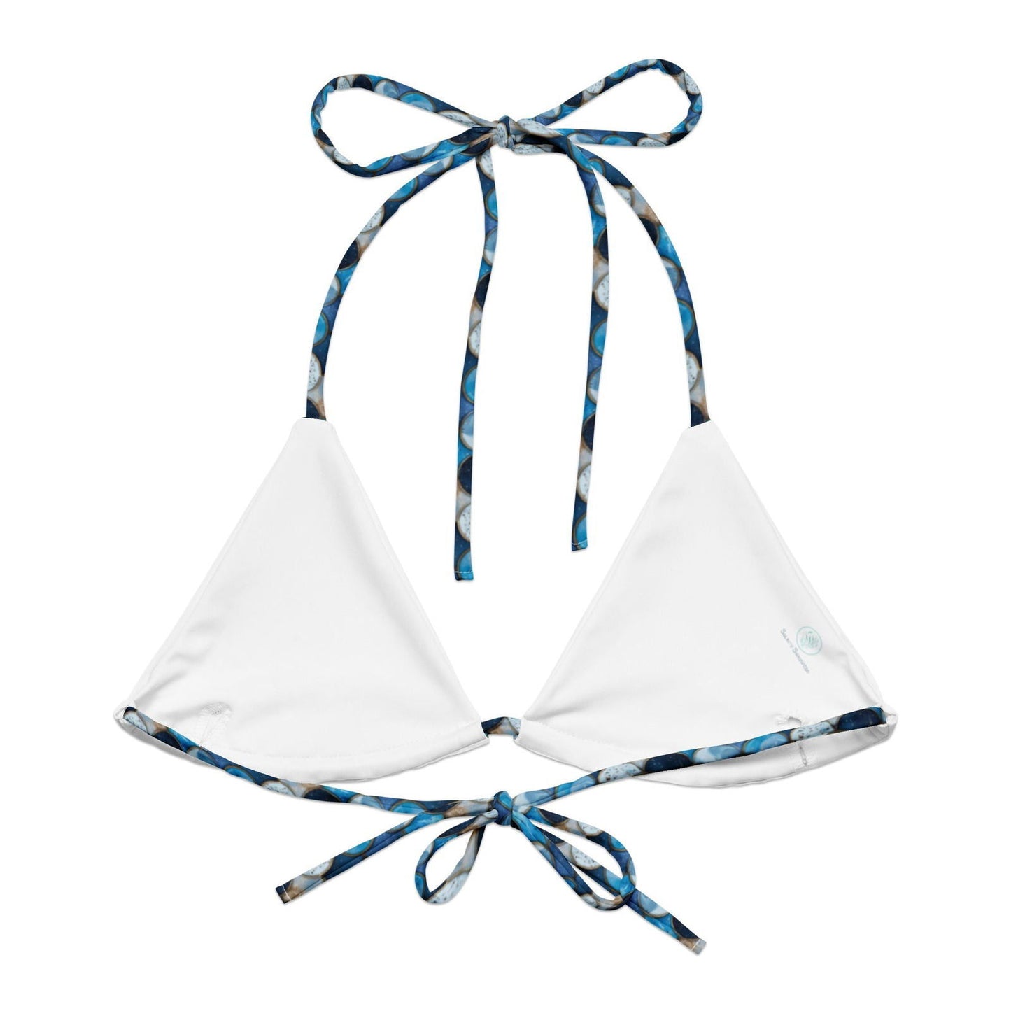 Deep Sea Sapphire Siren Eco String Bikini Top - Salinity Swimwear