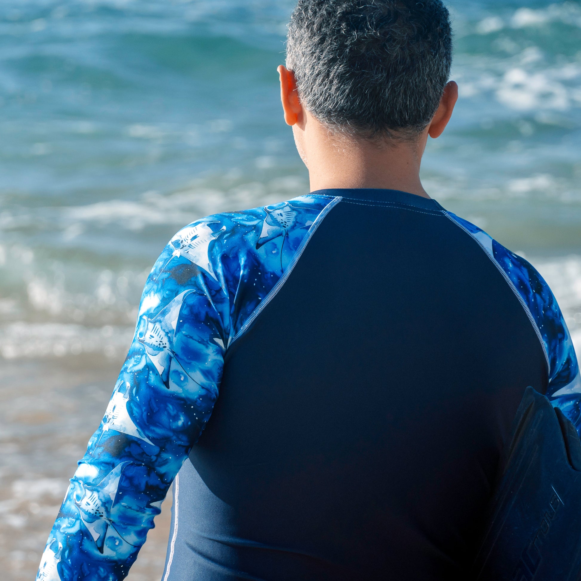 Starry Manta Ray Men's Rash Guard - Salinity Swimwear