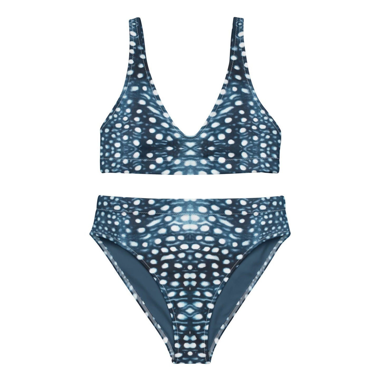Whale Shark Mosaic Eco High-Waisted Bikini Set - Salinity Swimwear