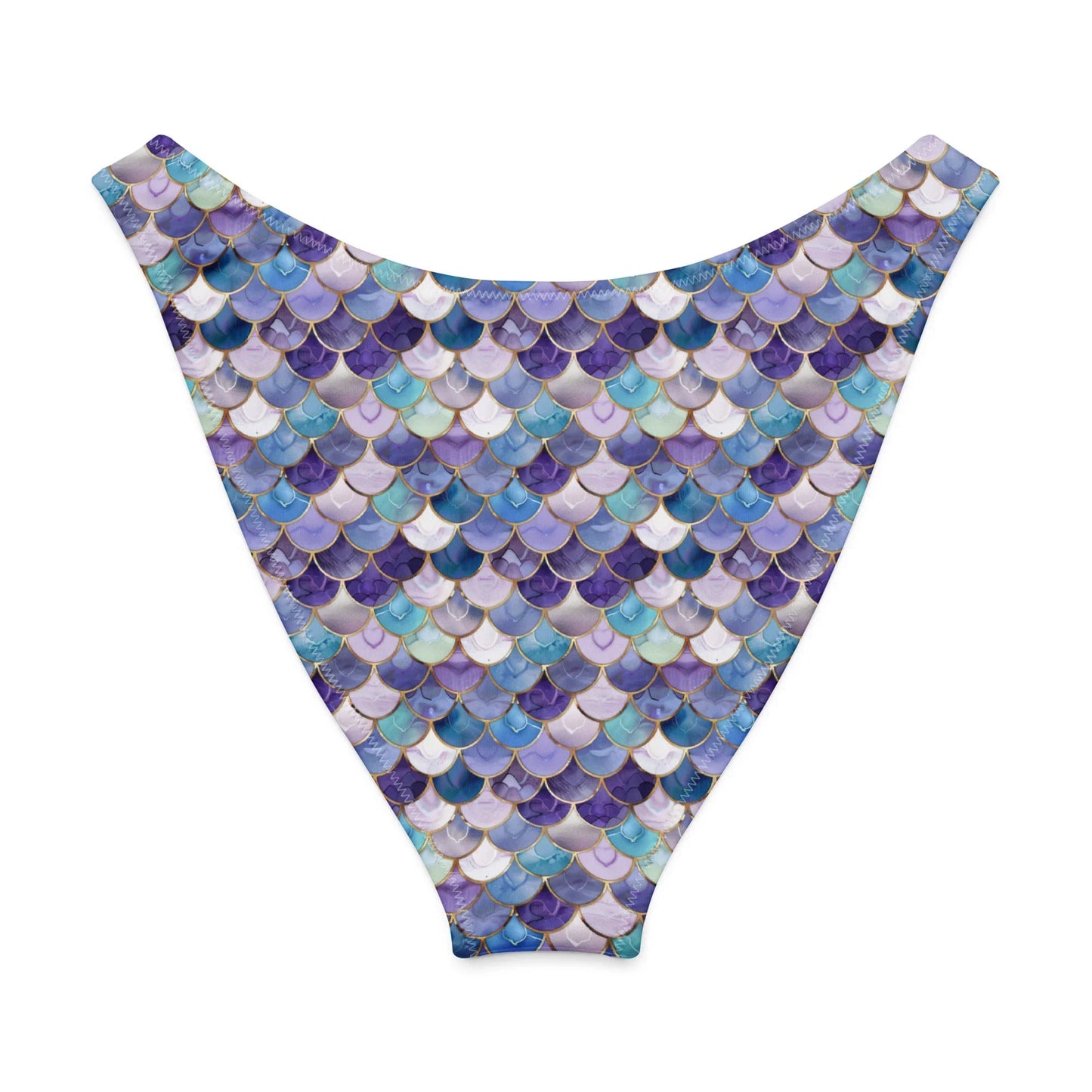 Salinity Swimwear Amethyst Ocean Mermaid Eco High - Leg Cheeky Bikini Bottom Bikini Bottom