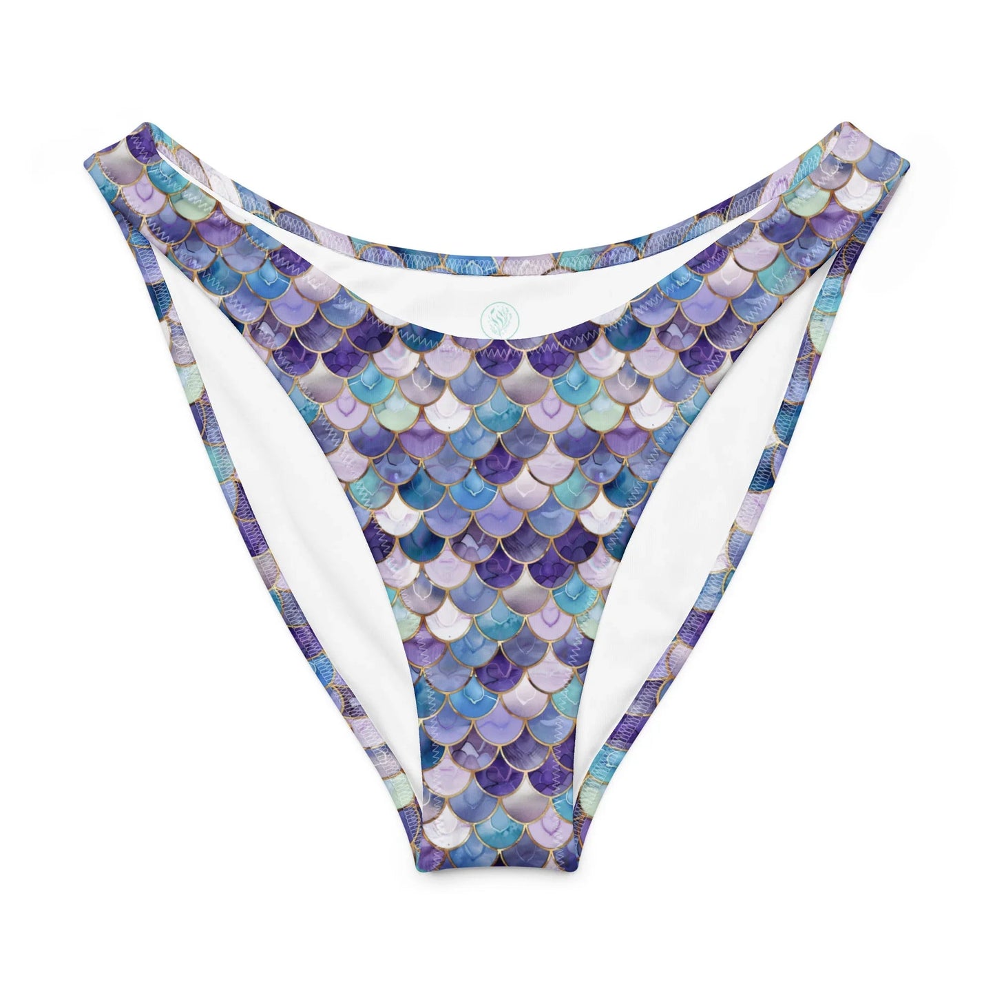 Salinity Swimwear Amethyst Ocean Mermaid Eco High - Leg Cheeky Bikini Bottom Bikini Bottom