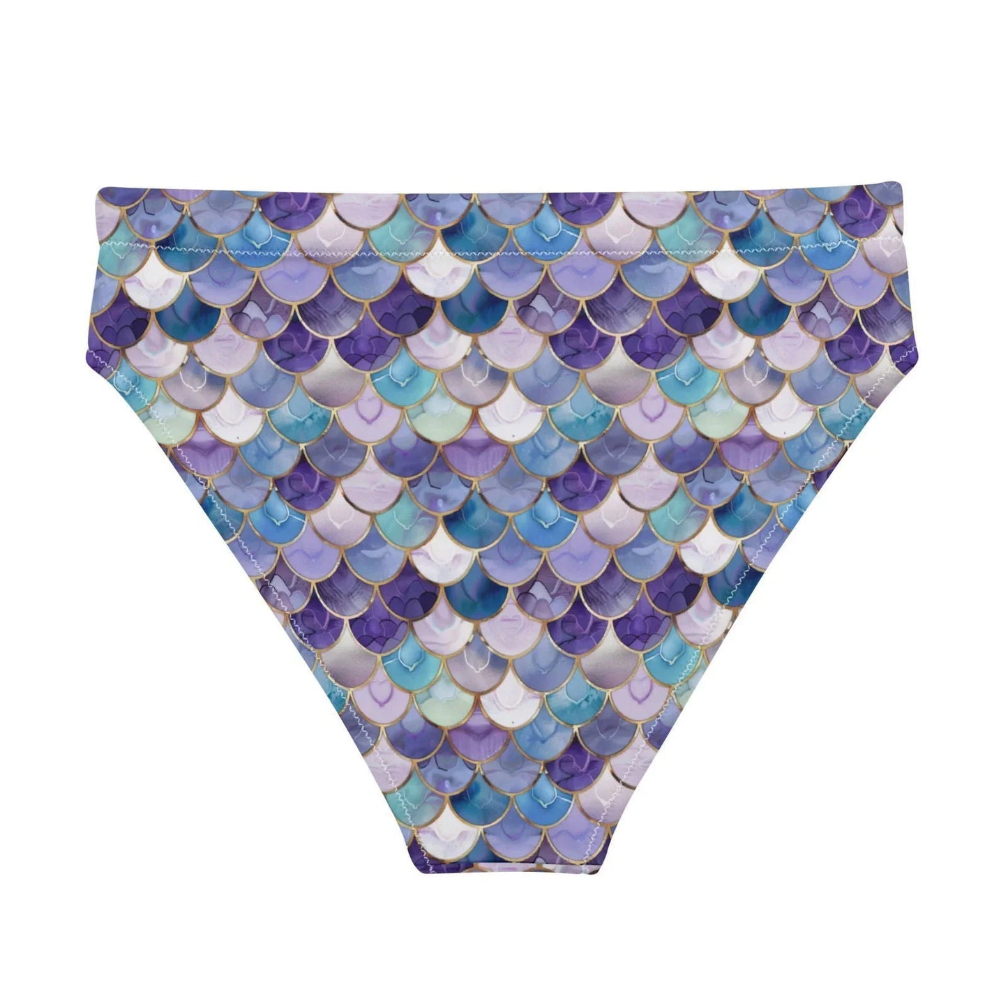 Amethyst Ocean Mermaid Eco High-Waisted Bikini Bottom - Salinity Swimwear