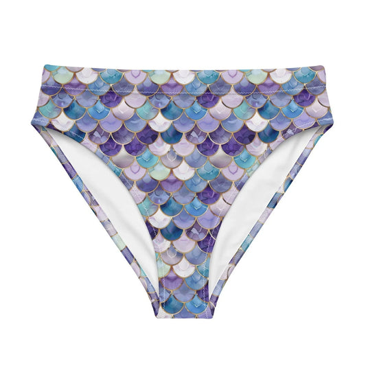 Amethyst Ocean Mermaid Eco High-Waisted Bikini Bottom - Salinity Swimwear