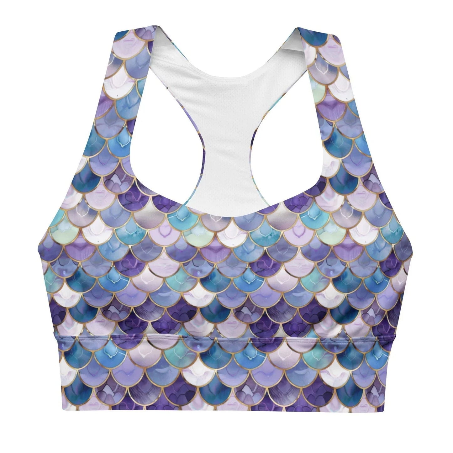 Amethyst Ocean Mermaid Eco Sports Bra Top - Salinity Swimwear