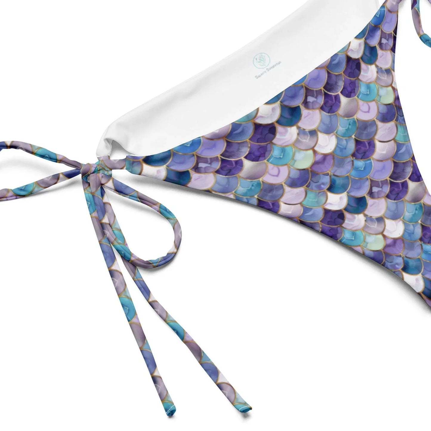 Amethyst Ocean Mermaid Eco String Bikini Bottom - Salinity Swimwear