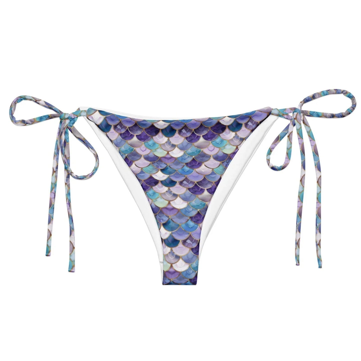Amethyst Ocean Mermaid Eco String Bikini Bottom - Salinity Swimwear