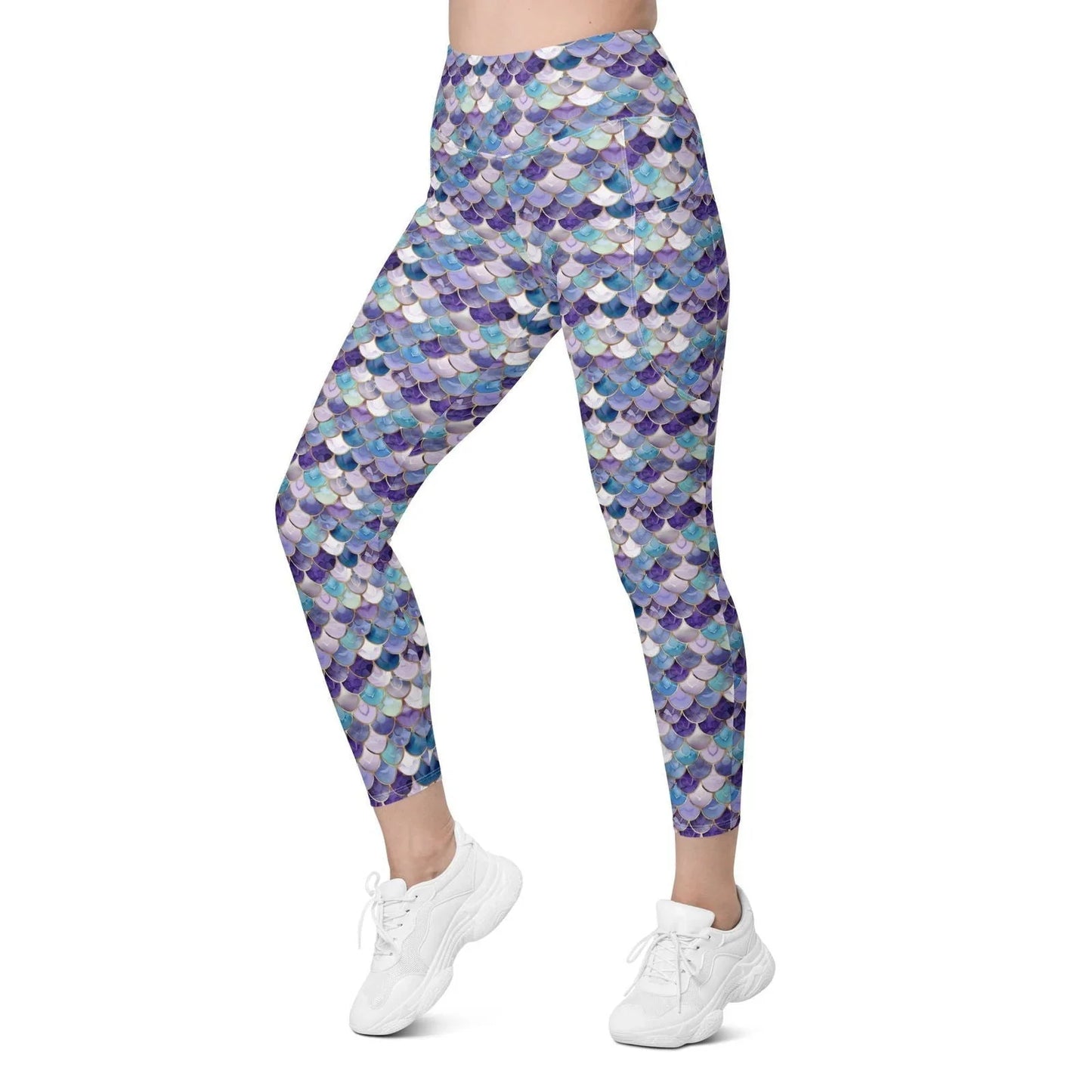 Amethyst Ocean Mermaid Eco Swim Leggings With Pockets - Salinity Swimwear
