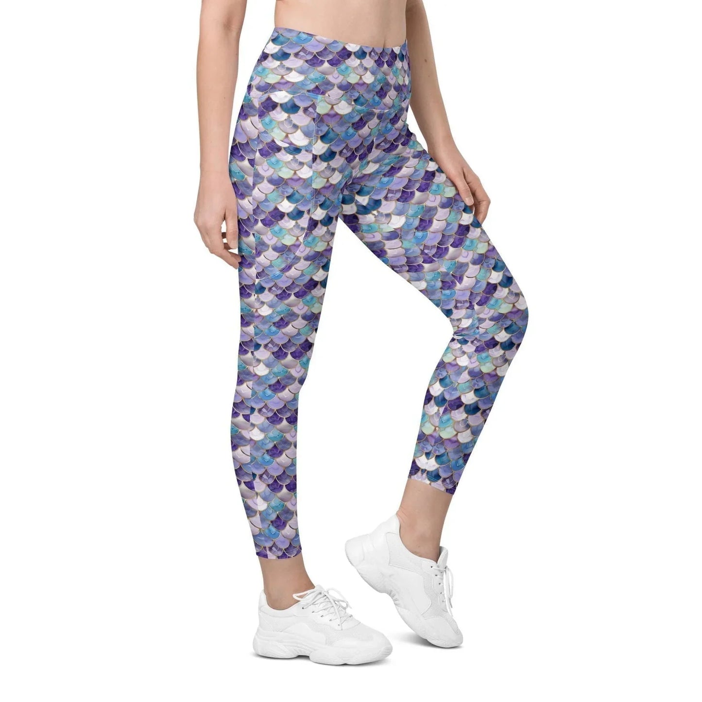 Amethyst Ocean Mermaid Eco Swim Leggings With Pockets - Salinity Swimwear