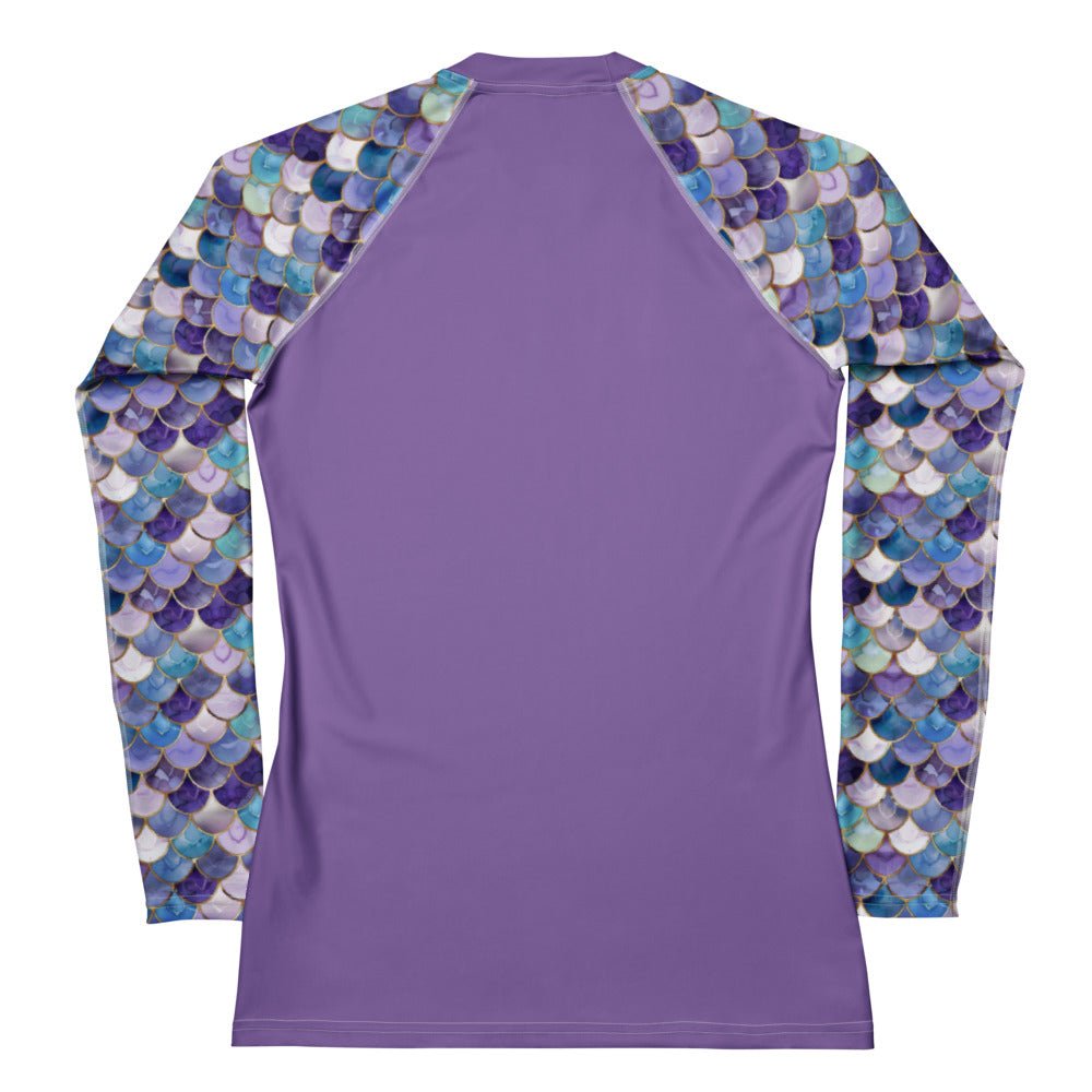 Salinity Swimwear Amethyst Ocean Mermaid Women's Rash Guard Solid Rash Guard