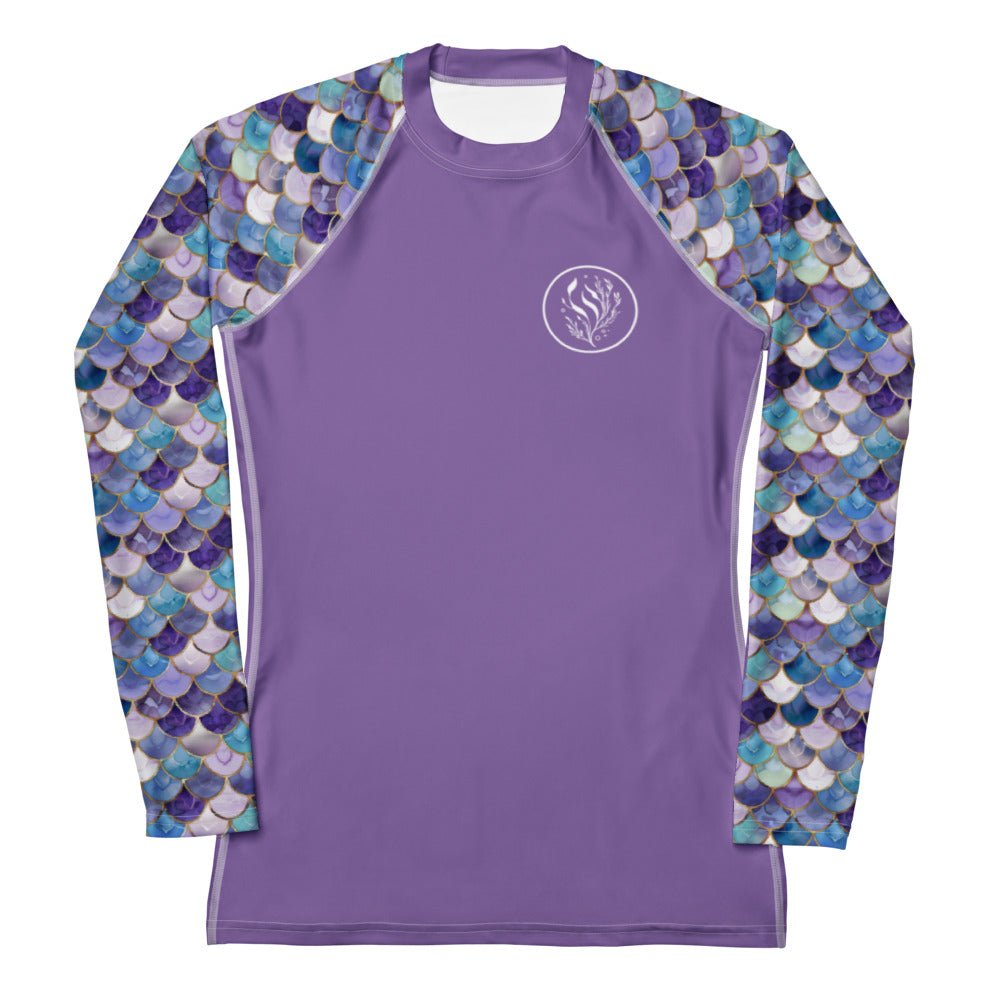 Salinity Swimwear Amethyst Ocean Mermaid Women's Rash Guard Solid Rash Guard