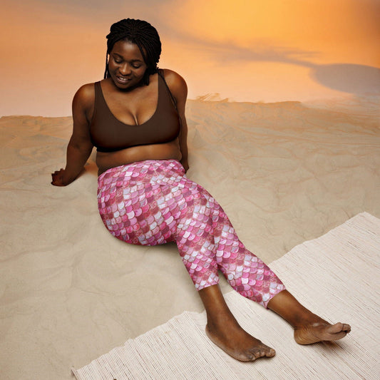 Salinity Swimwear Blue Lagoon Mermaid Capri Swim Leggings Capri Leggings