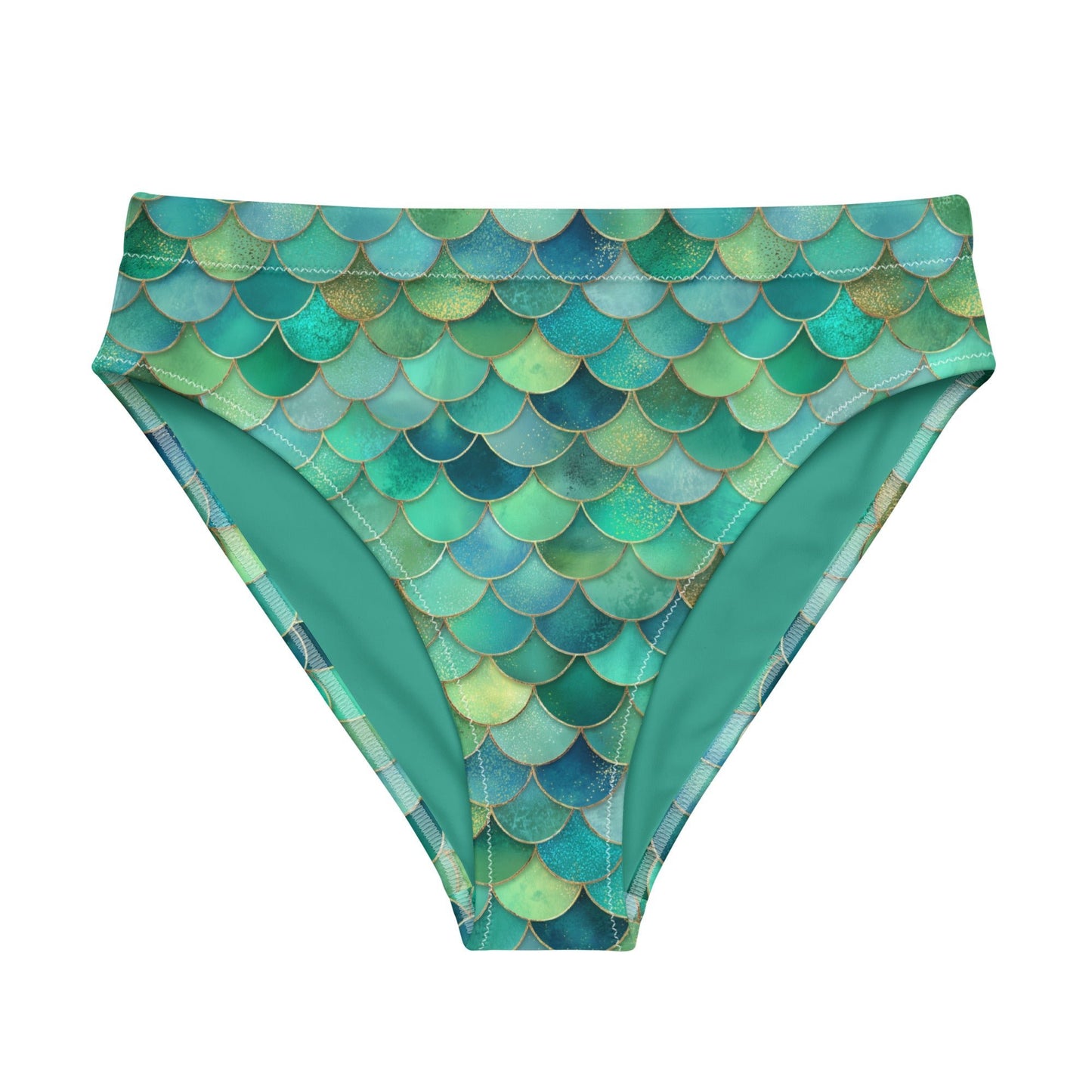 Salinity Swimwear Blue Lagoon Mermaid Eco High - Waisted Bikini Bottom Bikini Bottom