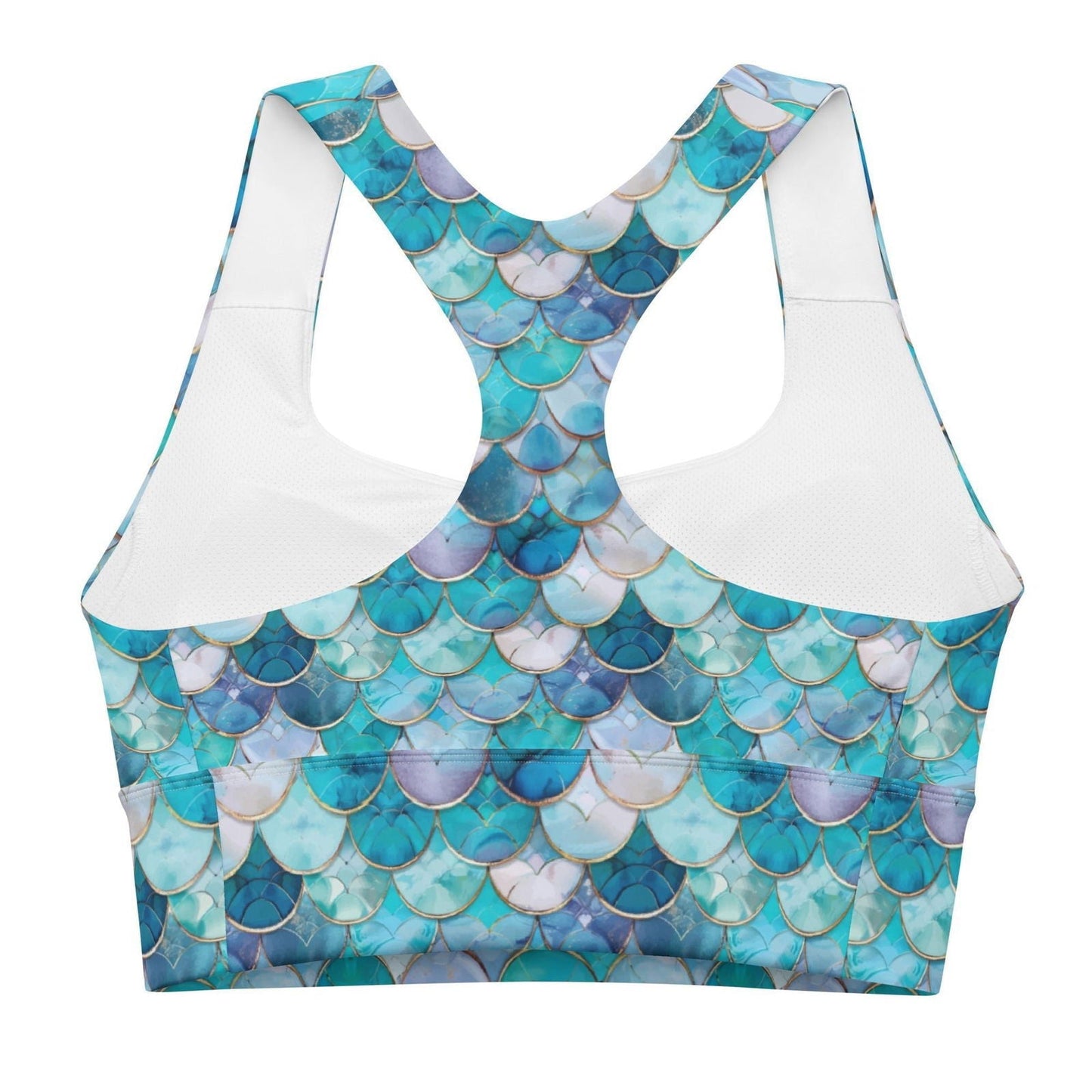 Salinity Swimwear Blue Lagoon Mermaid Eco Sports Bra Top Sports Top