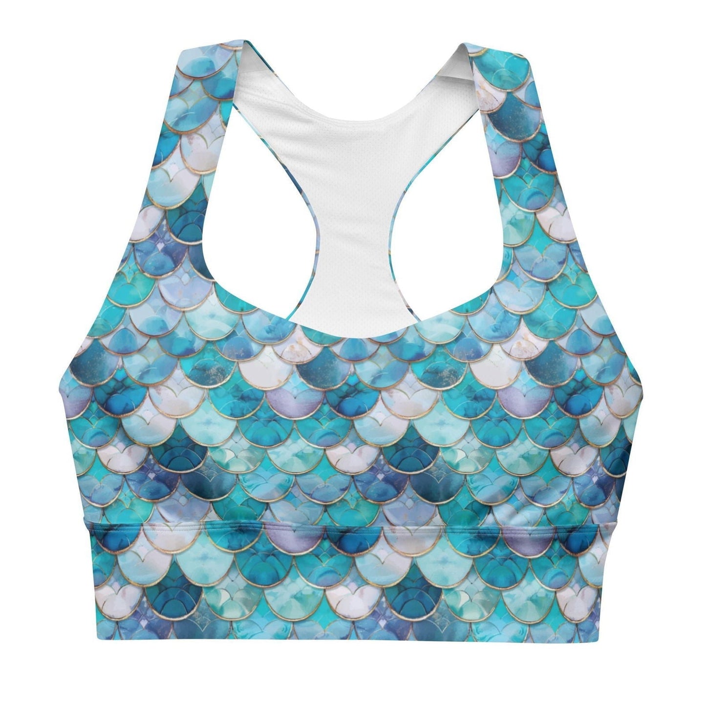 Salinity Swimwear Blue Lagoon Mermaid Eco Sports Bra Top Sports Top