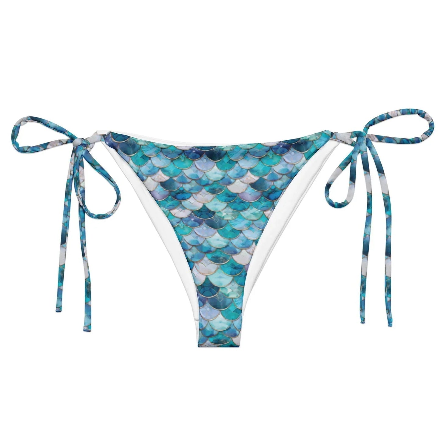 Blue Lagoon Mermaid Eco String Bikini Bottom - Salinity Swimwear