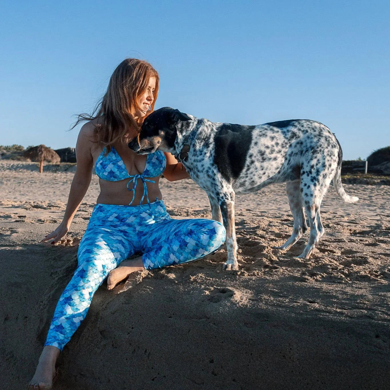 Blue Lagoon Mermaid Eco Swim Leggings With Pockets - Salinity Swimwear