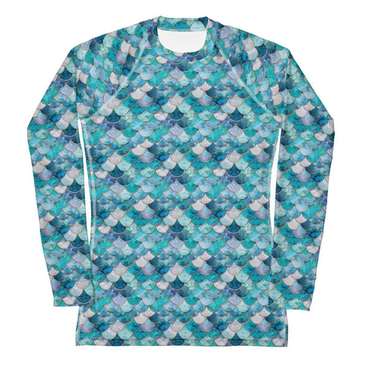 Blue Lagoon Mermaid Women's Rash Guard - Salinity Swimwear