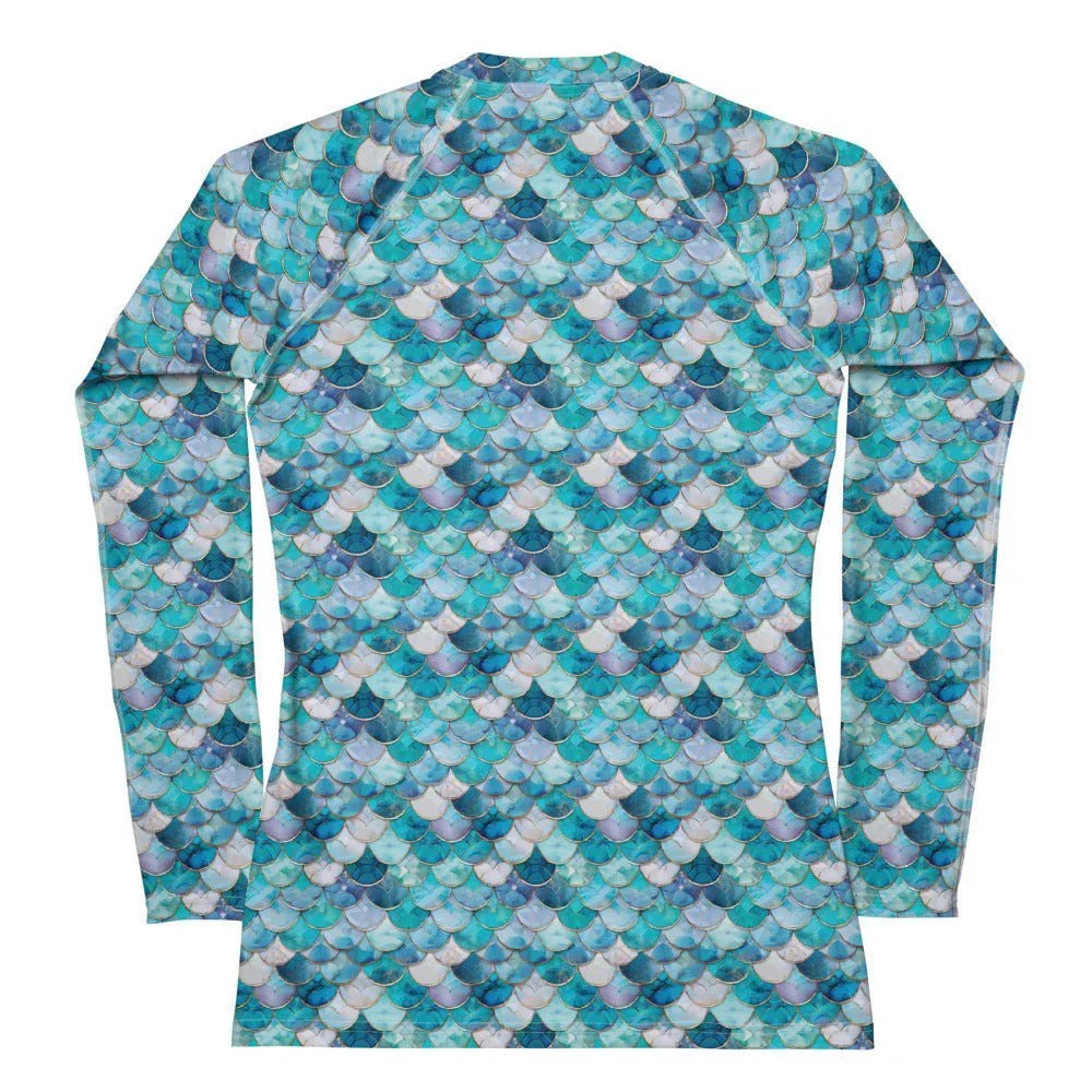 Blue Lagoon Mermaid Women's Rash Guard - Salinity Swimwear