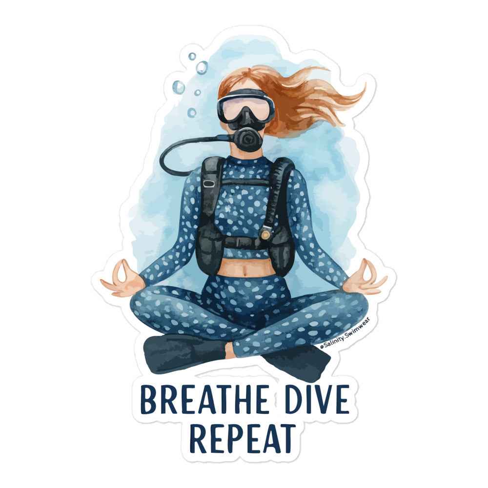 Salinity Swimwear Breathe Dive Repeat Sticker