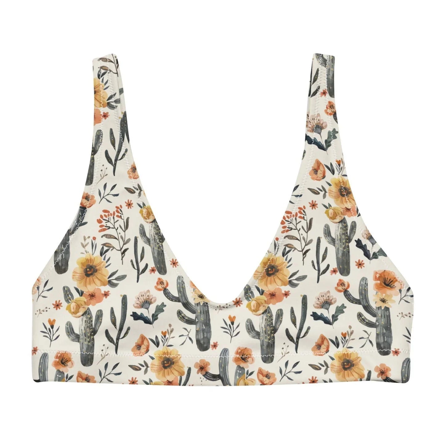 Cactus Sunflower Eco Bikini Top - Salinity Swimwear