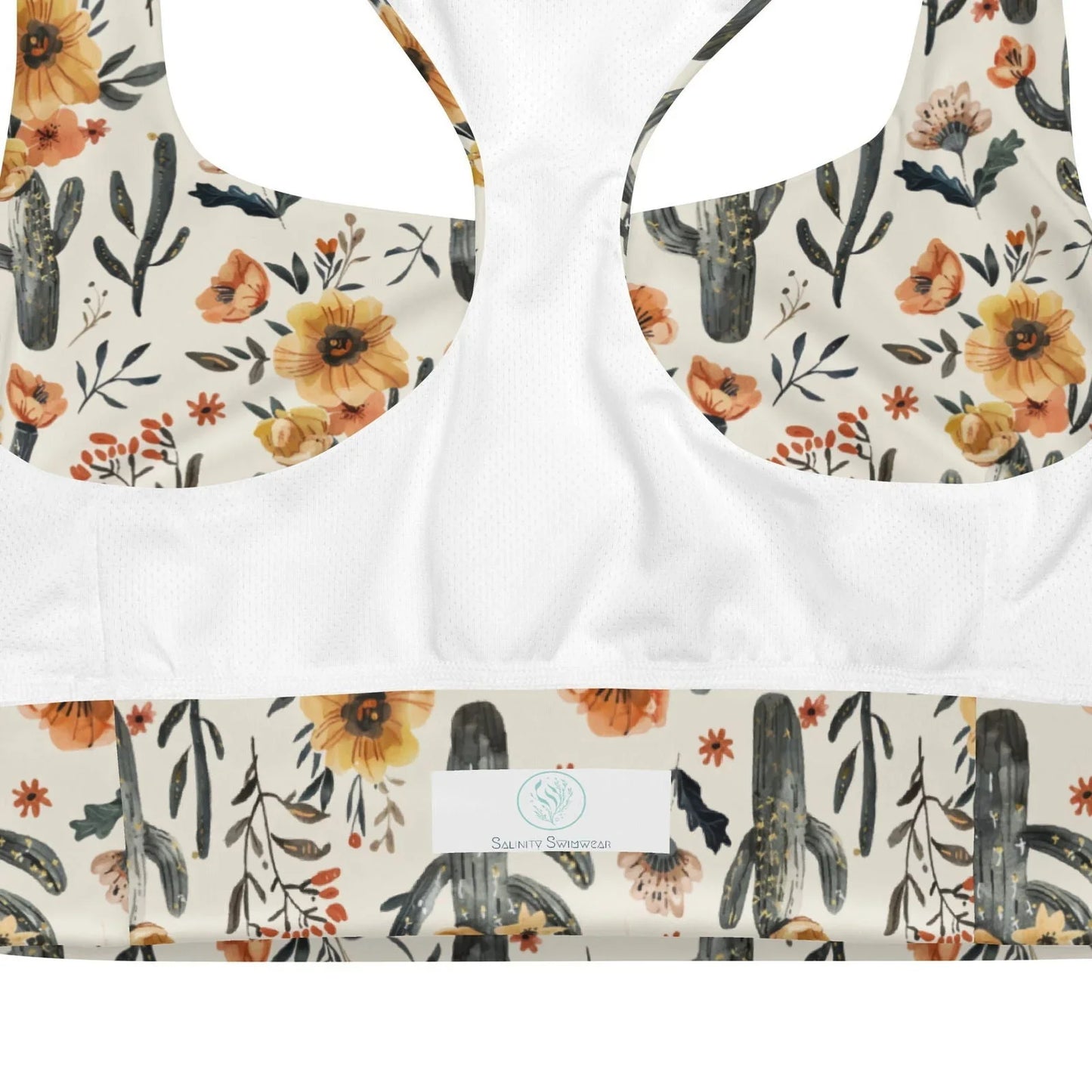 Cactus Sunflower Eco Sports Bra Top - Salinity Swimwear