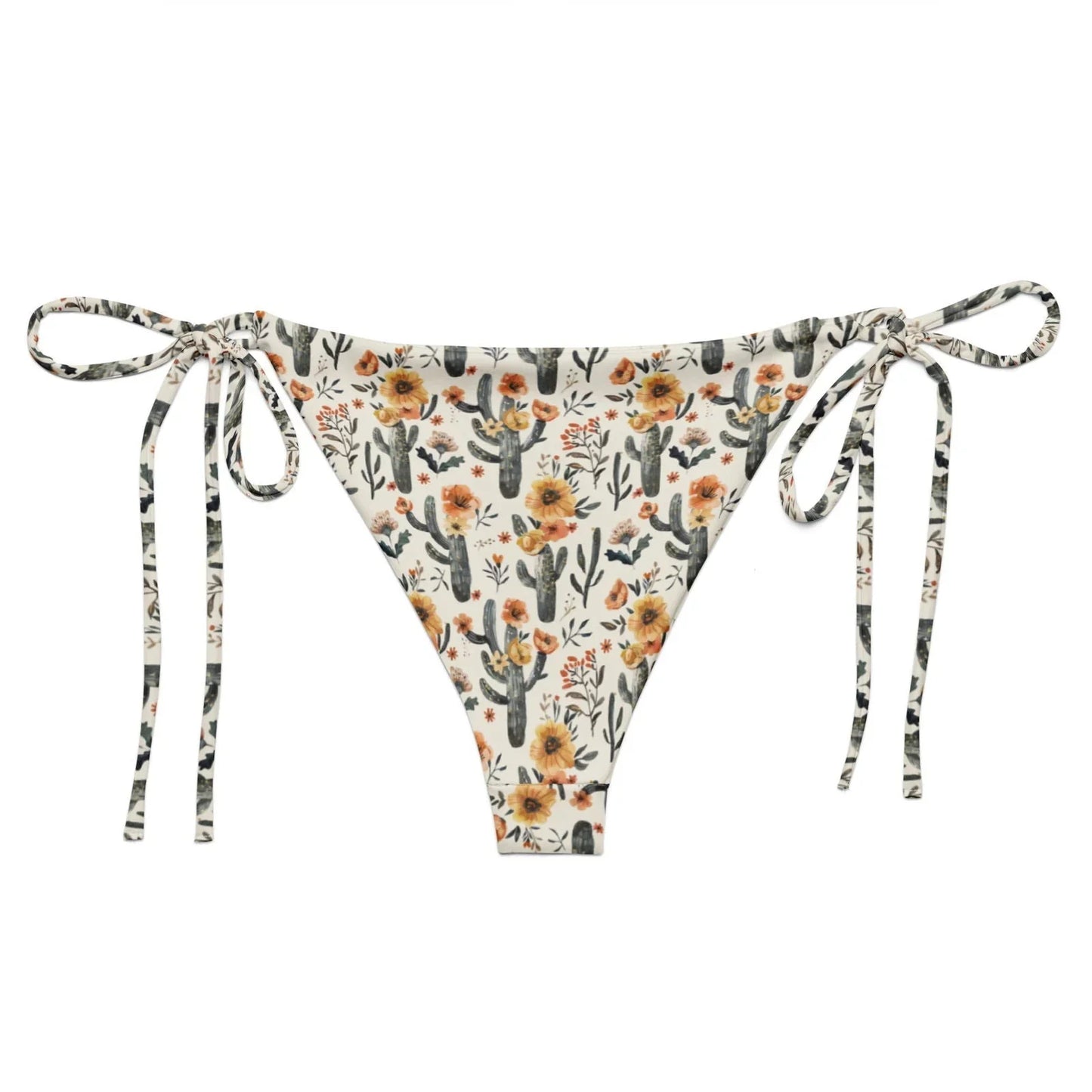 Cactus Sunflower Eco String Bikini Bottom - Salinity Swimwear
