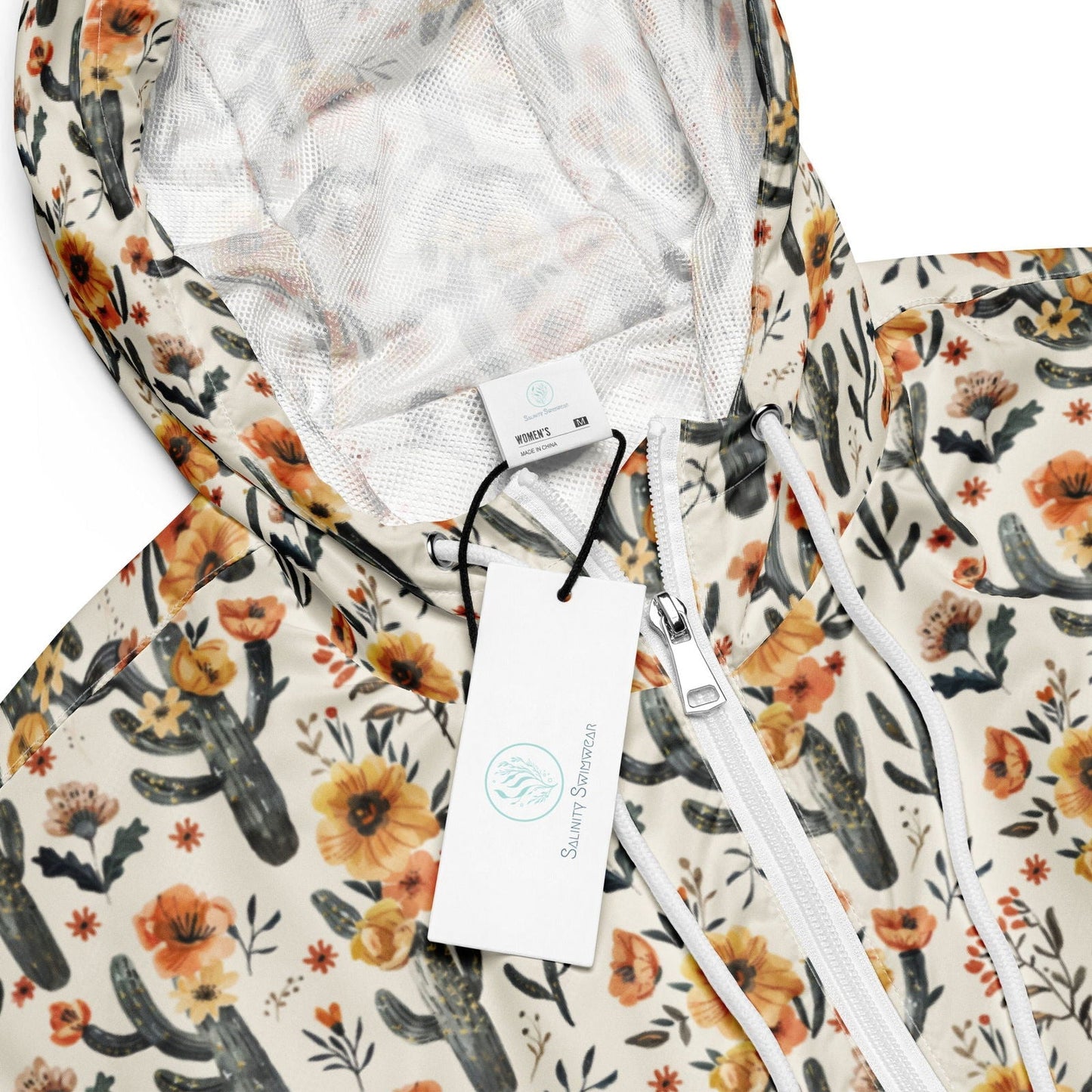 Cactus Sunflower Women’s Cropped Windbreaker - Salinity Swimwear