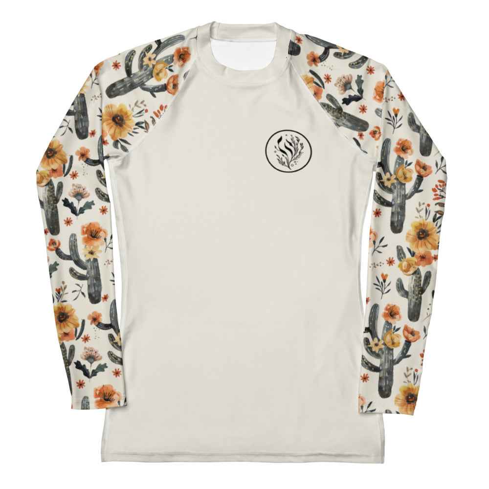Salinity Swimwear Cactus Sunflower Women's Rash Guard Solid Rash Guard