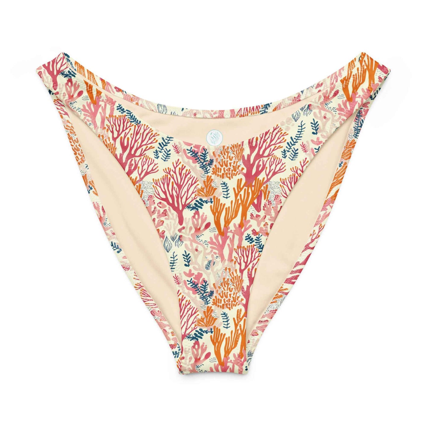 Salinity Swimwear Coral Reef Eco High - Leg Cheeky Bikini Bottom Bikini Bottom