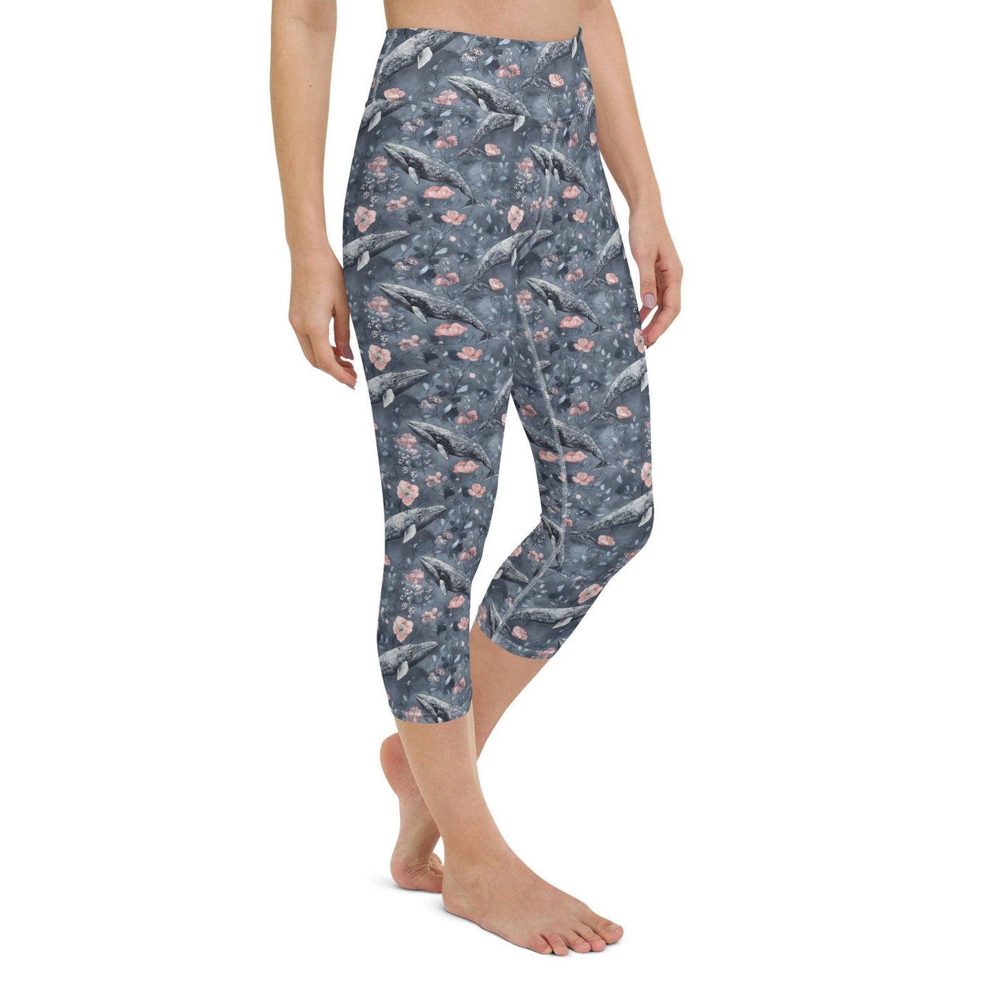 Salinity Swimwear Dusky Gray Whale Capri Swim Leggings Capri Leggings