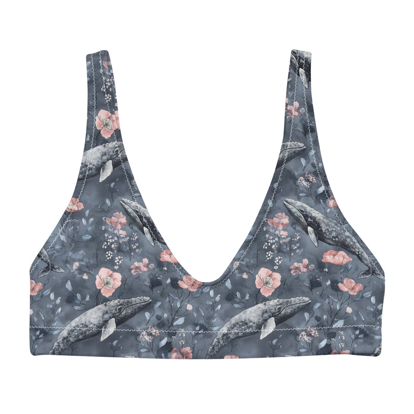 Salinity Swimwear Dusky Gray Whale Eco Bikini Top Bikini Top