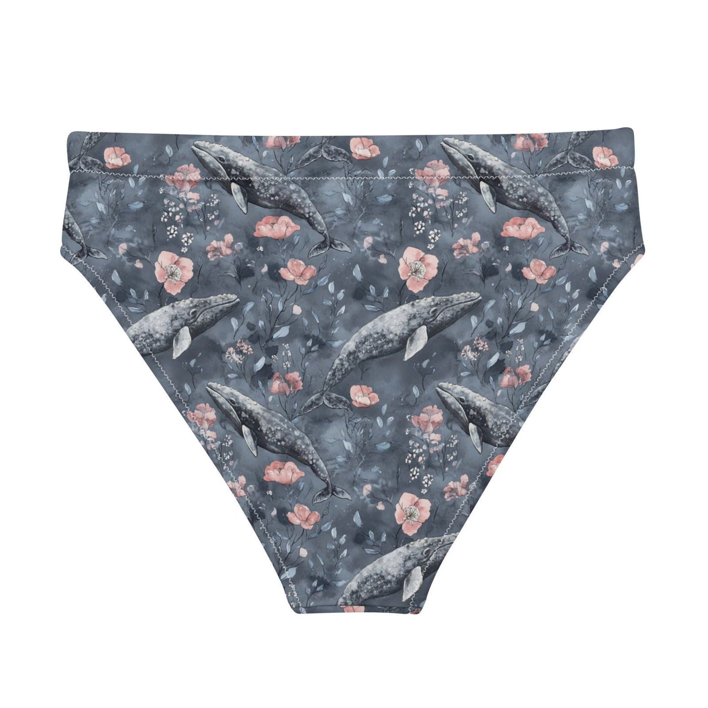 Salinity Swimwear Dusky Gray Whale Eco High - Waisted Bikini Bottom Bikini Bottom