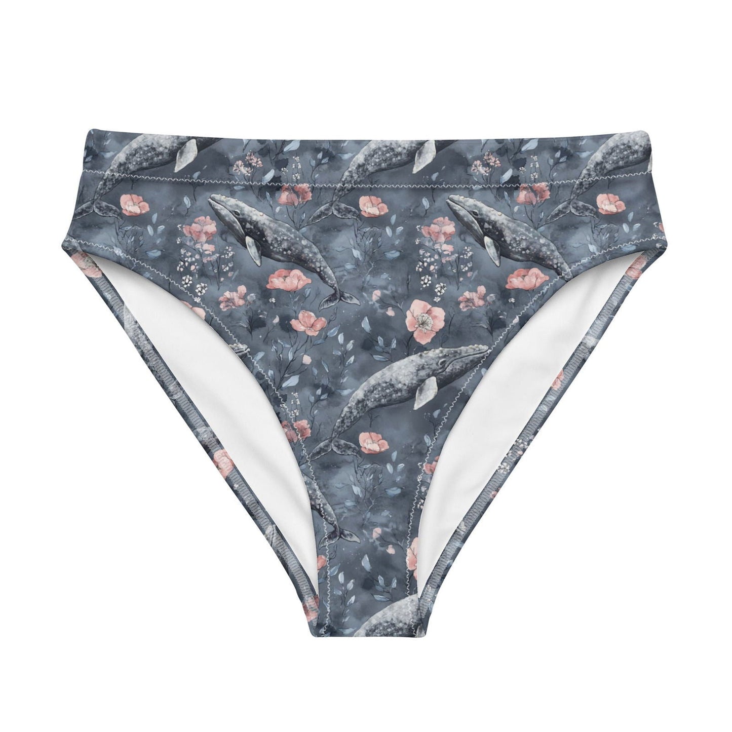 Salinity Swimwear Dusky Gray Whale Eco High - Waisted Bikini Bottom Bikini Bottom