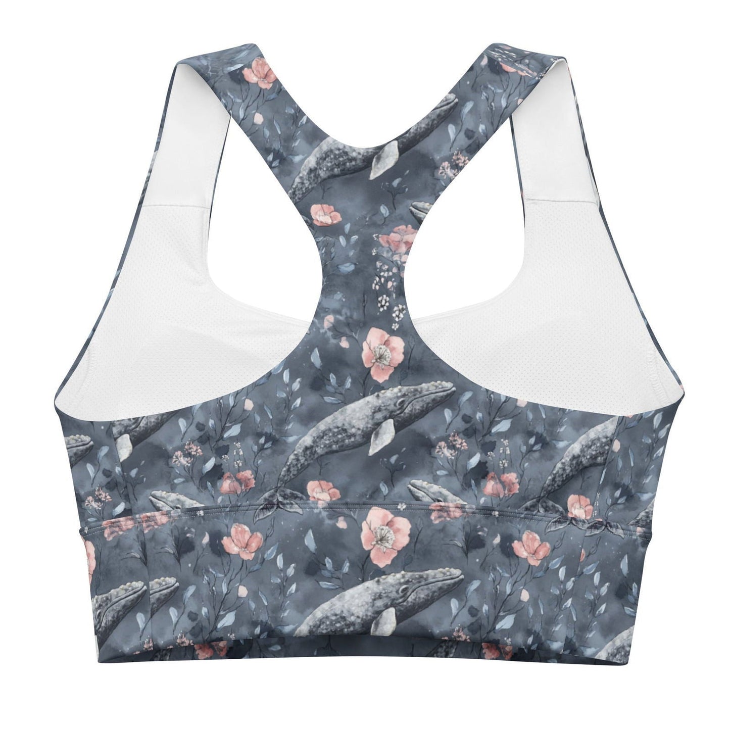 Salinity Swimwear Dusky Gray Whale Eco Sports Bra Top Sports Top