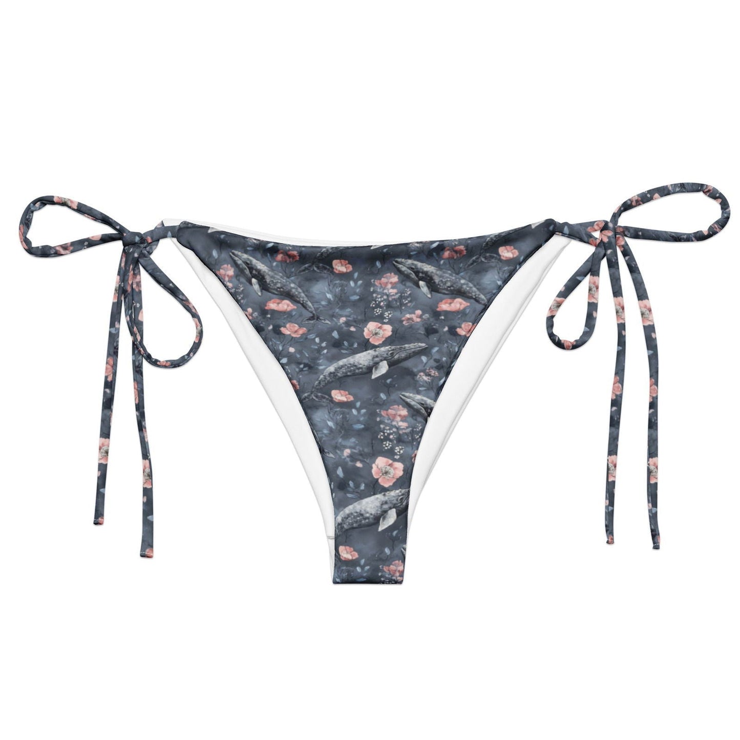 Salinity Swimwear Dusky Gray Whale Eco String Bikini Bottom Bikini Bottom