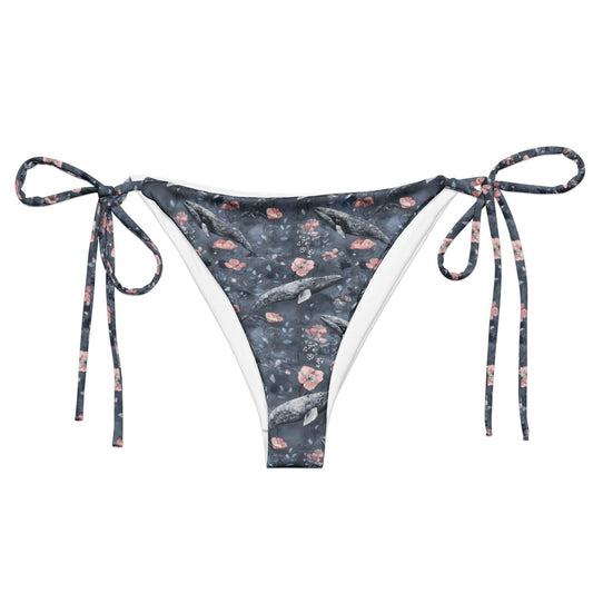 Dusky Gray Whale Eco String Bikini Bottom - Salinity Swimwear