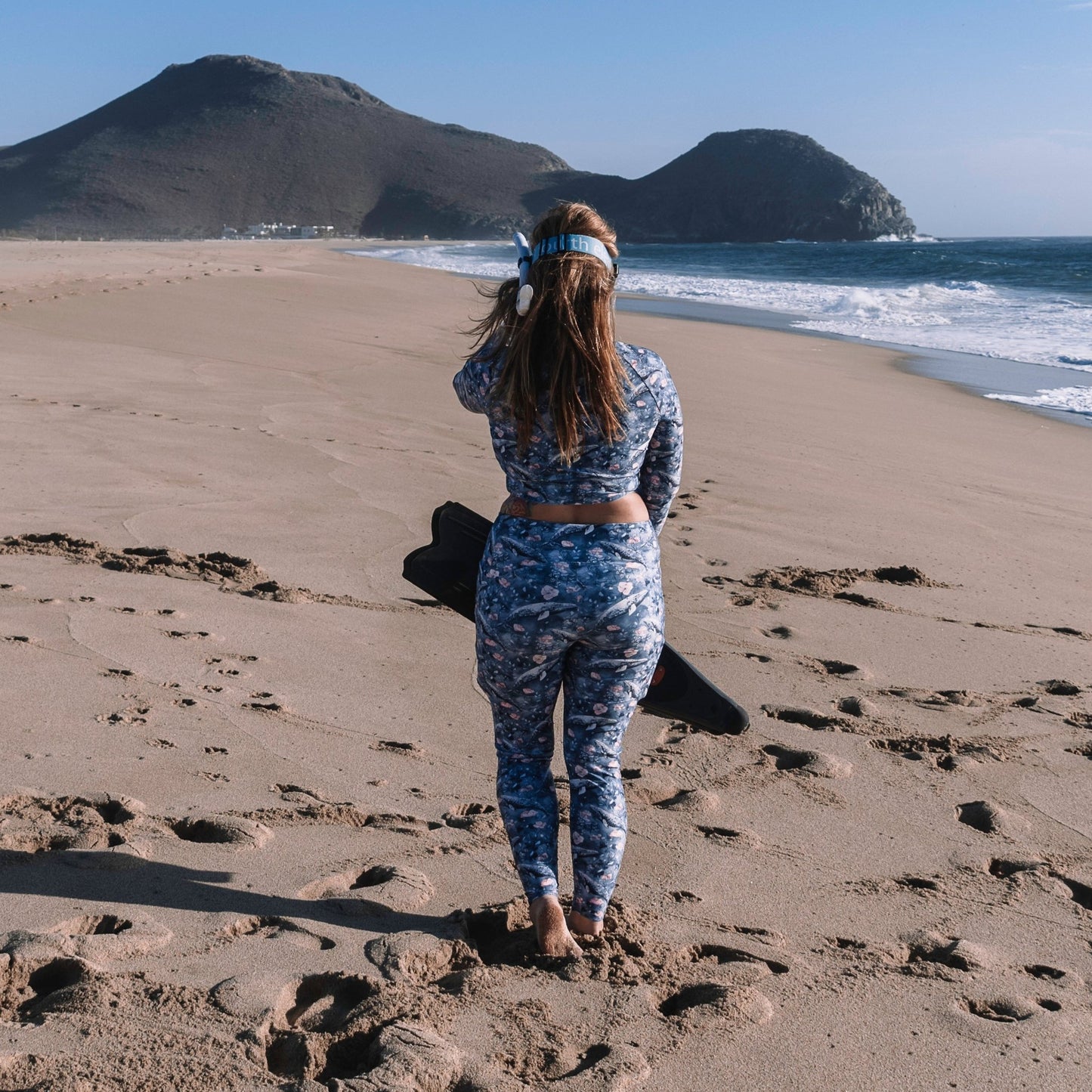 Salinity Swimwear Dusky Gray Whale Eco Swim Leggings With Pockets Leggings
