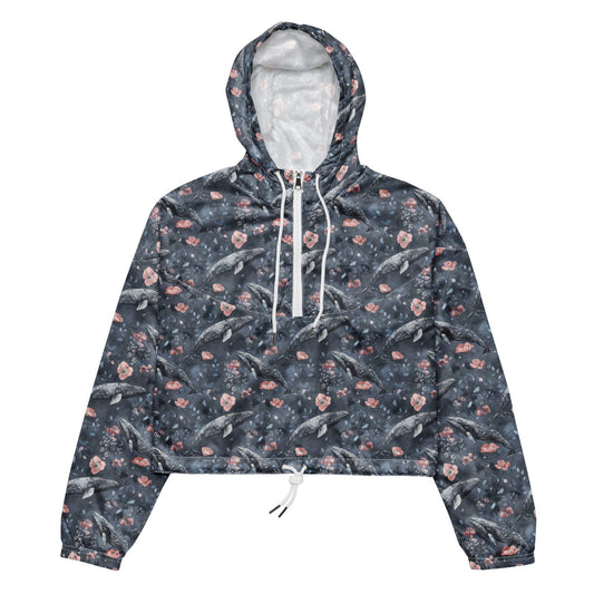 Dusky Gray Whale Women’s Cropped Windbreaker - Salinity Swimwear