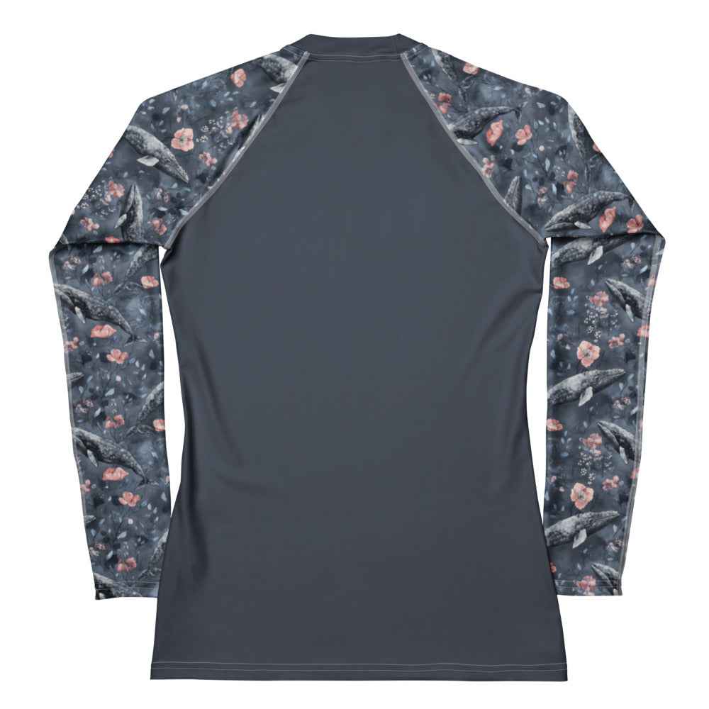 Salinity Swimwear Dusky Gray Whale Women's Rash Guard Solid Rash Guard