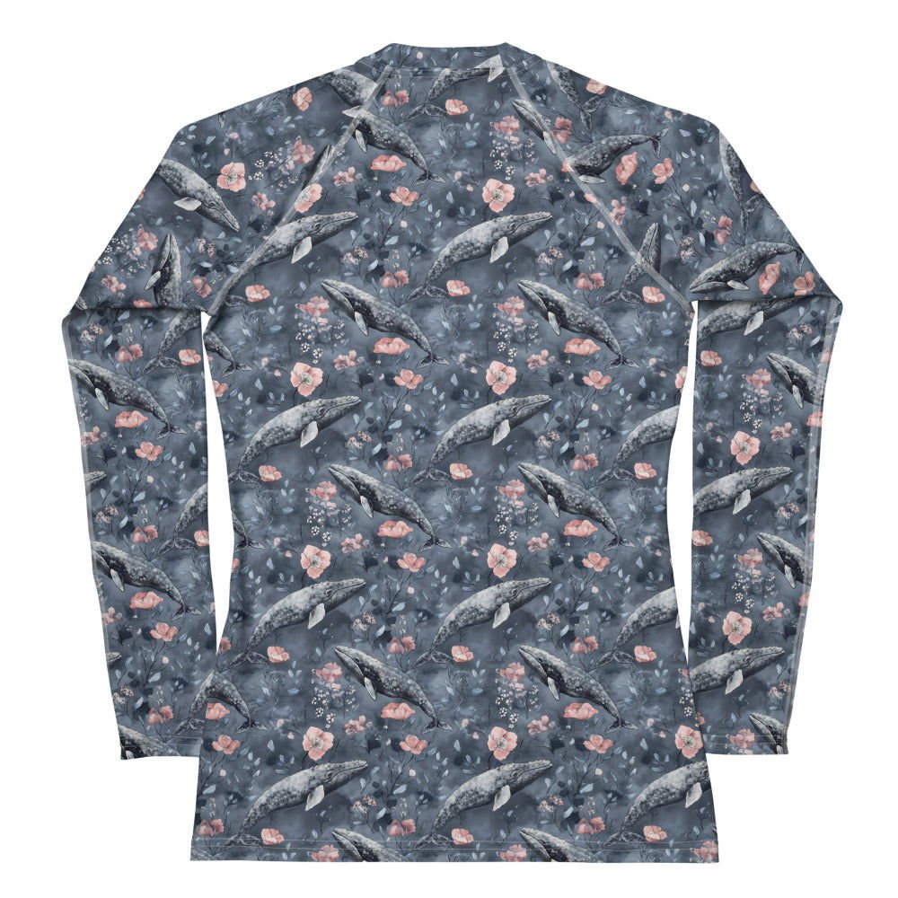Dusky Gray Whale Women's Rash Guard - Salinity Swimwear