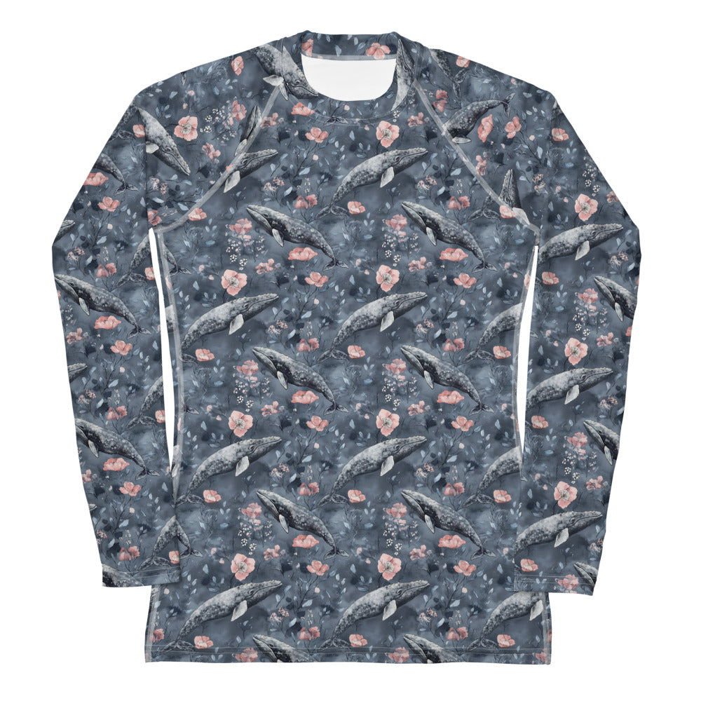 Dusky Gray Whale Women's Rash Guard - Salinity Swimwear