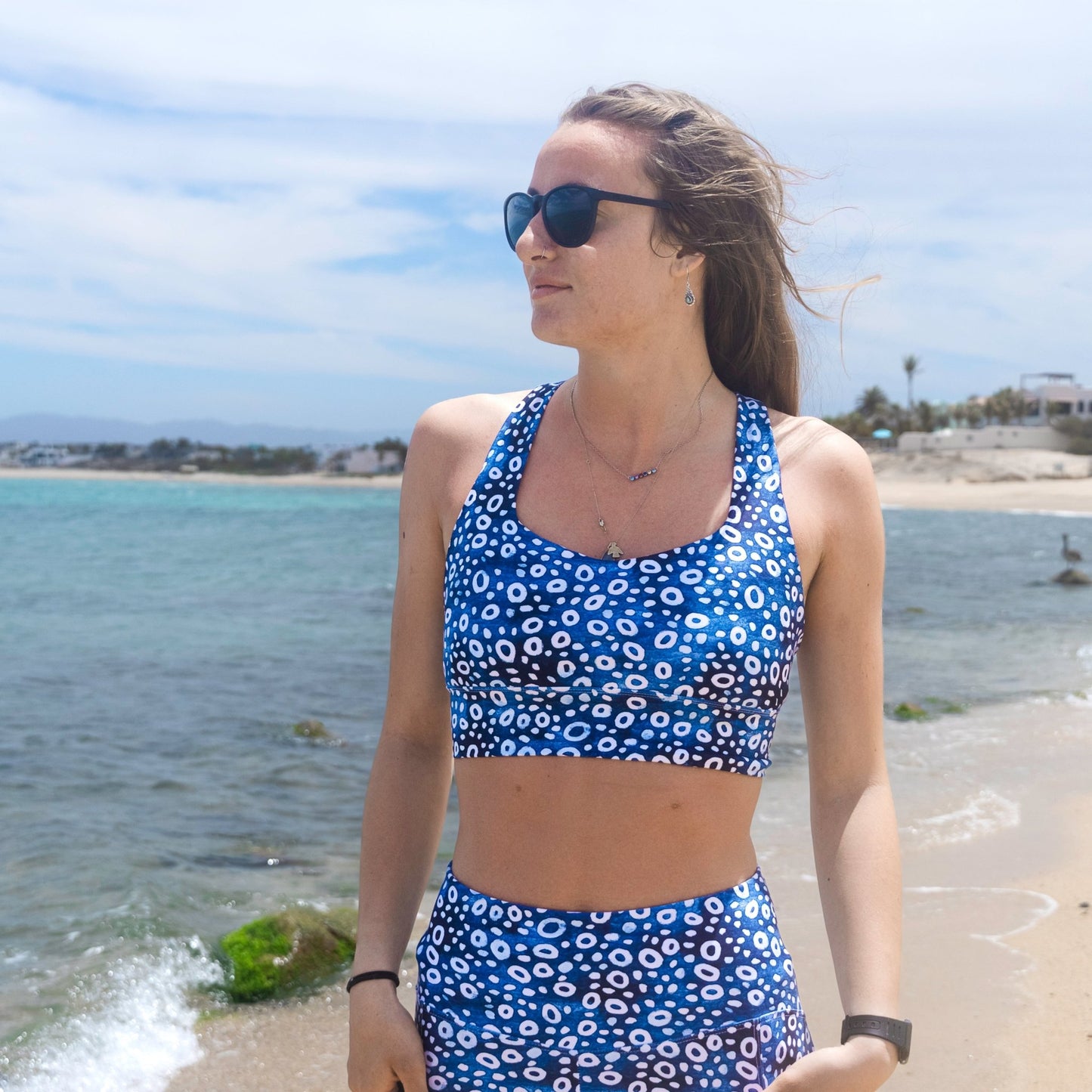 Salinity Swimwear Eagle Ray Spots Eco Sports Bra Top Sports Top