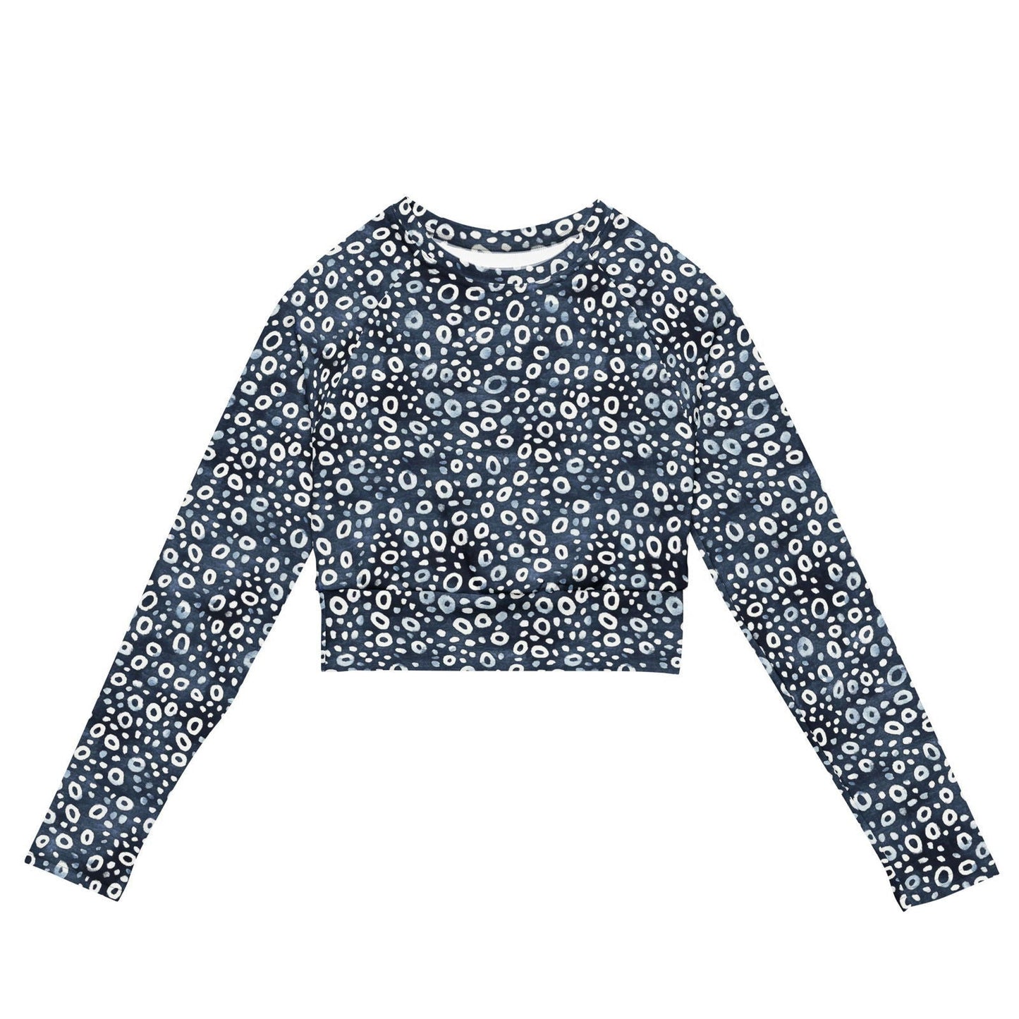 Salinity Swimwear Eagle Ray Spots Long Sleeve Eco Cropped Rash Guard Cropped Rash Guard