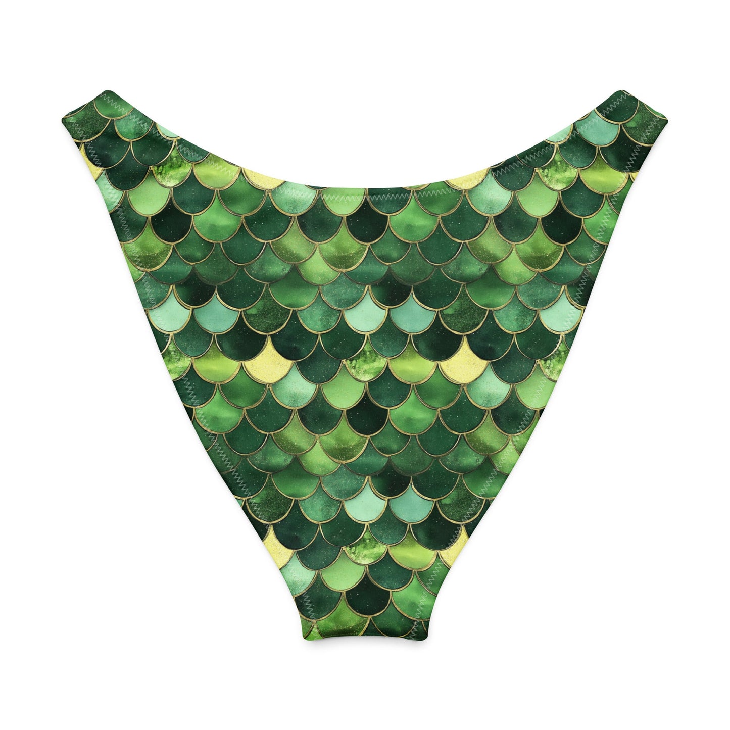 Salinity Swimwear Emerald Siren Envy Eco High - Leg Cheeky Bikini Bottom Bikini Bottom