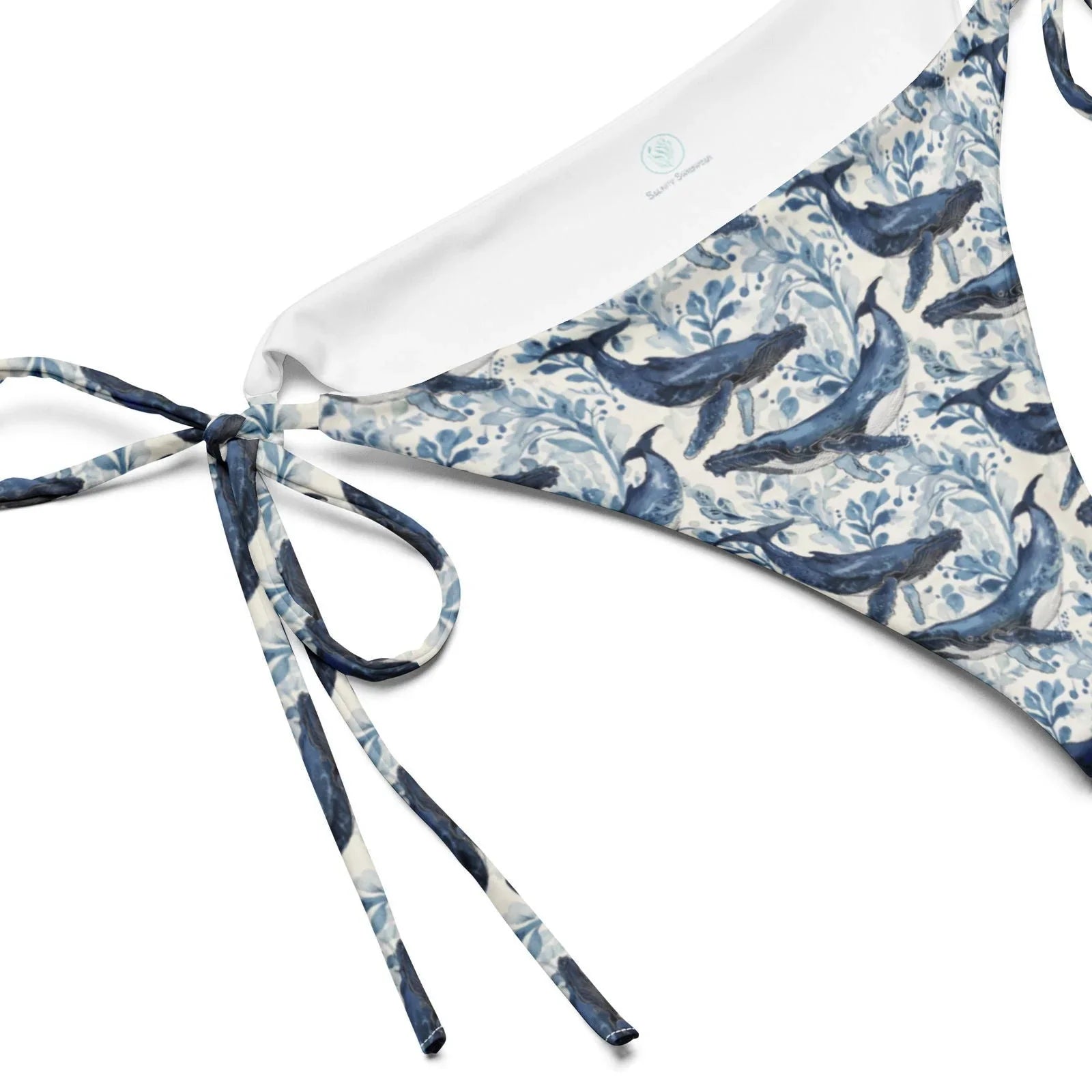 Humpback Whale Song Eco String Bikini Bottom - Salinity Swimwear