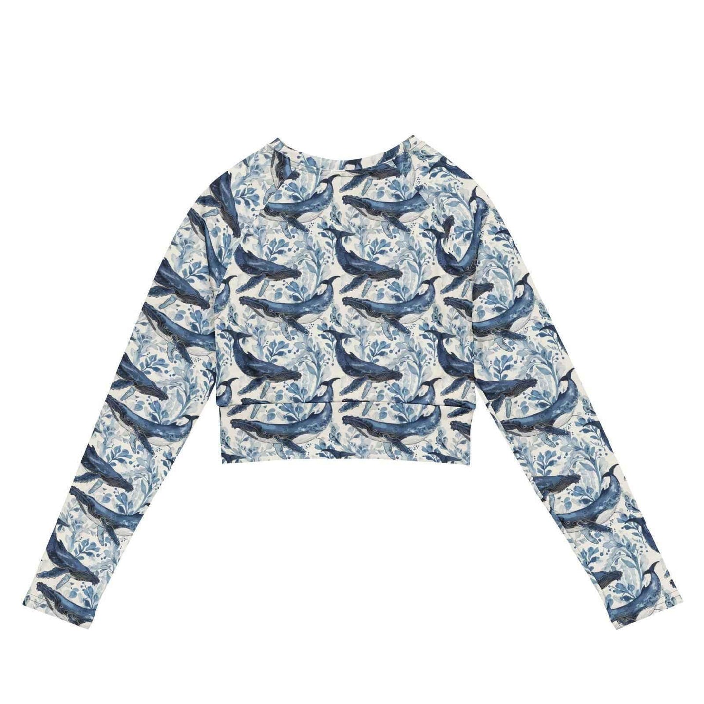 Humpback Whale Song Eco Cropped Rash Guard - Salinity Swimwear