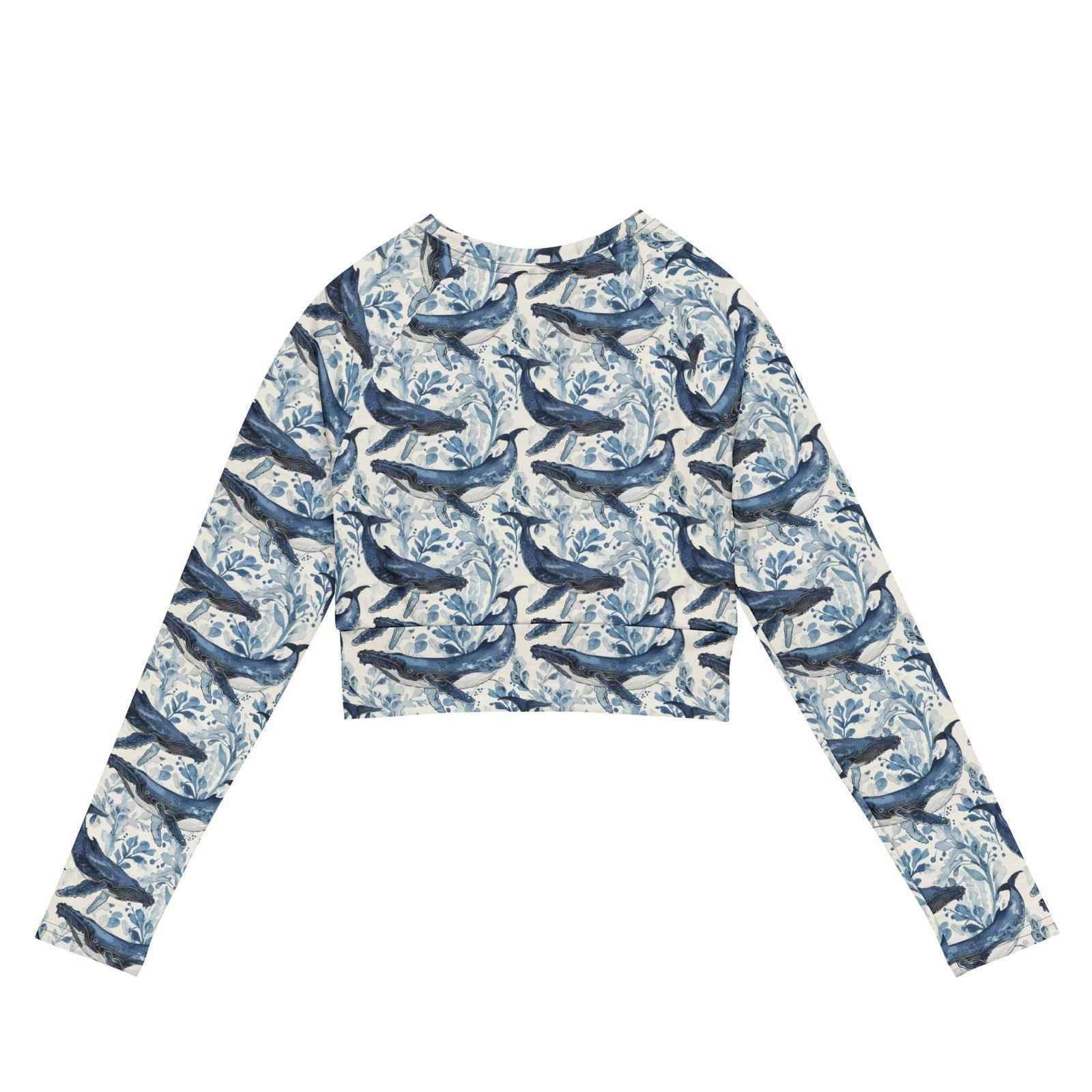 Humpback Whale Song Eco Cropped Rash Guard - Salinity Swimwear