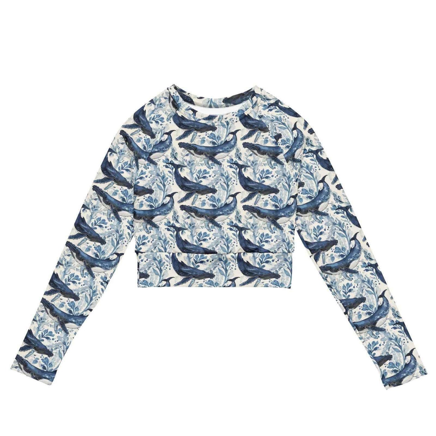 Humpback Whale Song Eco Cropped Rash Guard - Salinity Swimwear