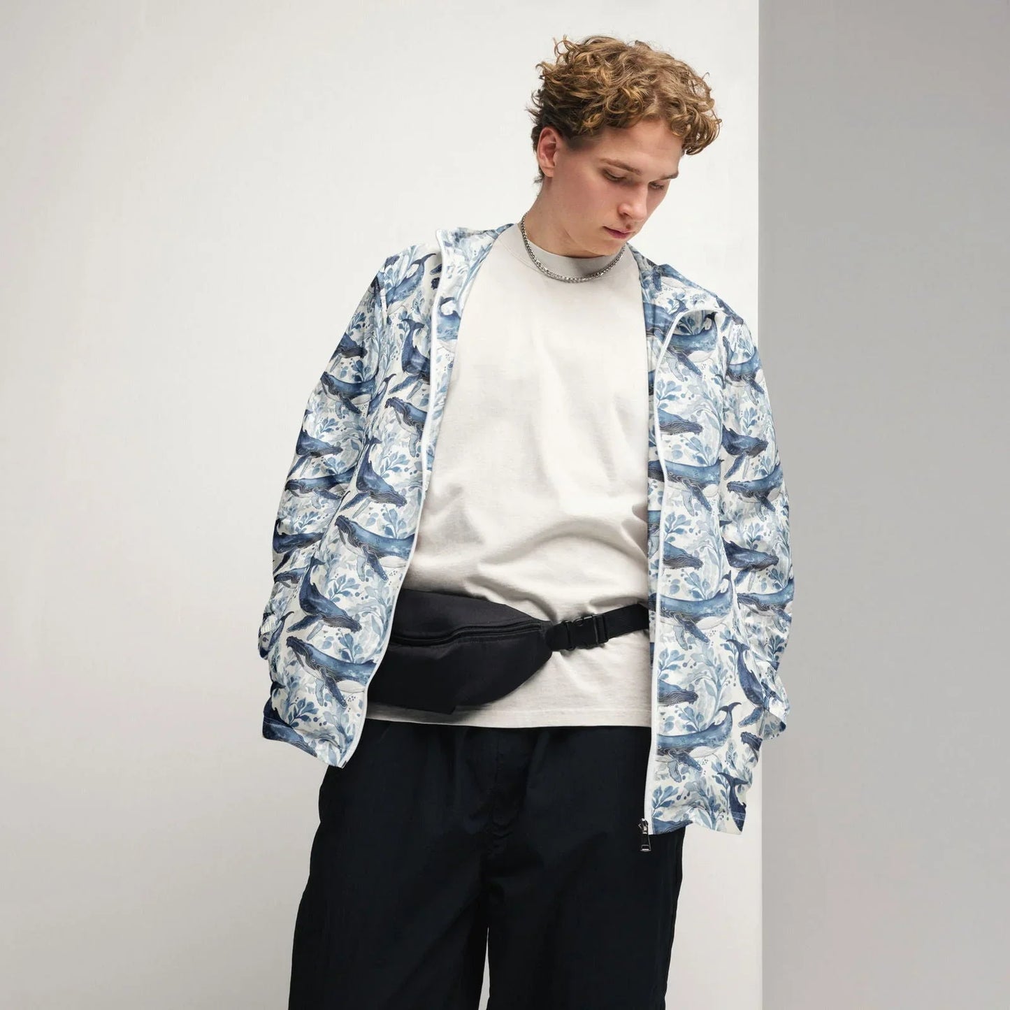 Humpback Whale Song Men's Windbreaker - Salinity Swimwear